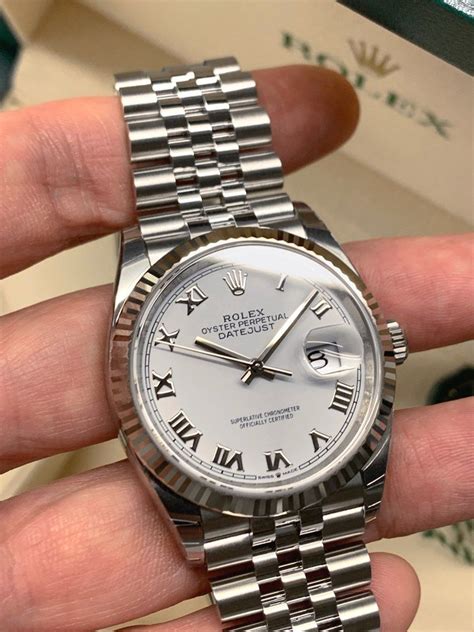 rolex datejust 36 roman numerals jubilee|rolex datejust 36 oystersteel.